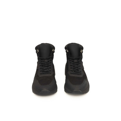 Black Leather Men Sneaker - The Luxe Alliance