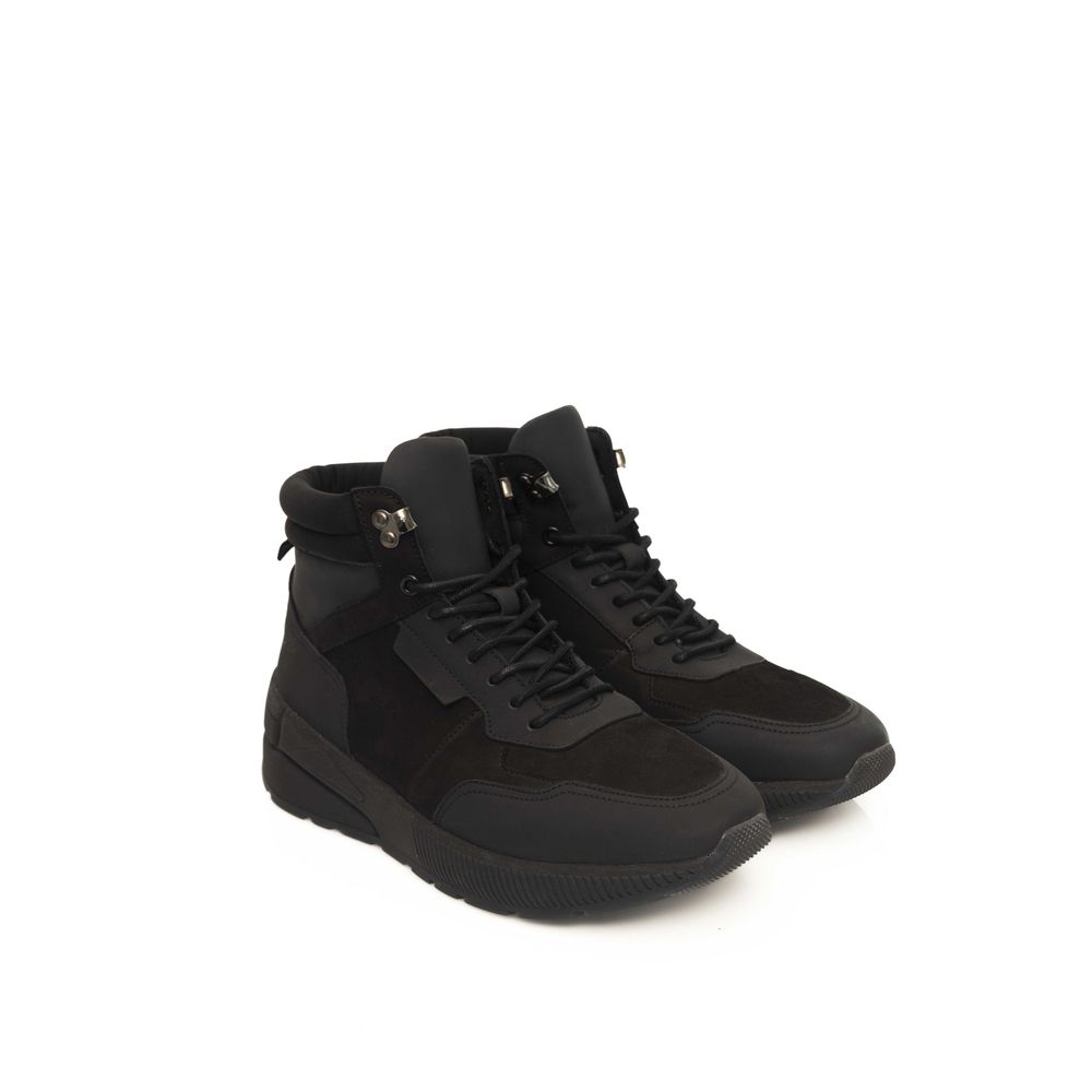  - Black Leather Men Sneaker