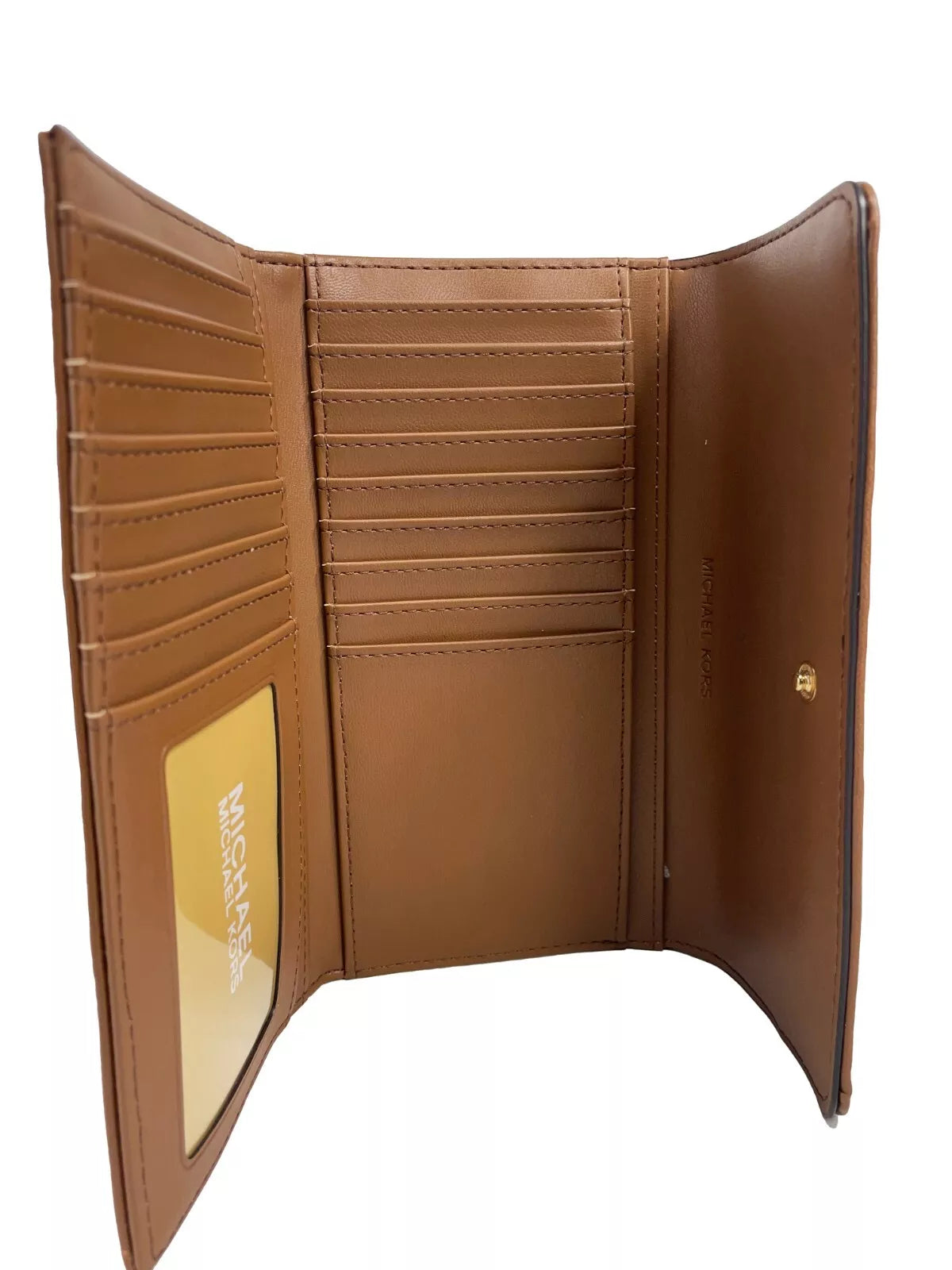 Michael Kors Jet Set Travel Large Quilted Leather Trifold Wallet - Brown