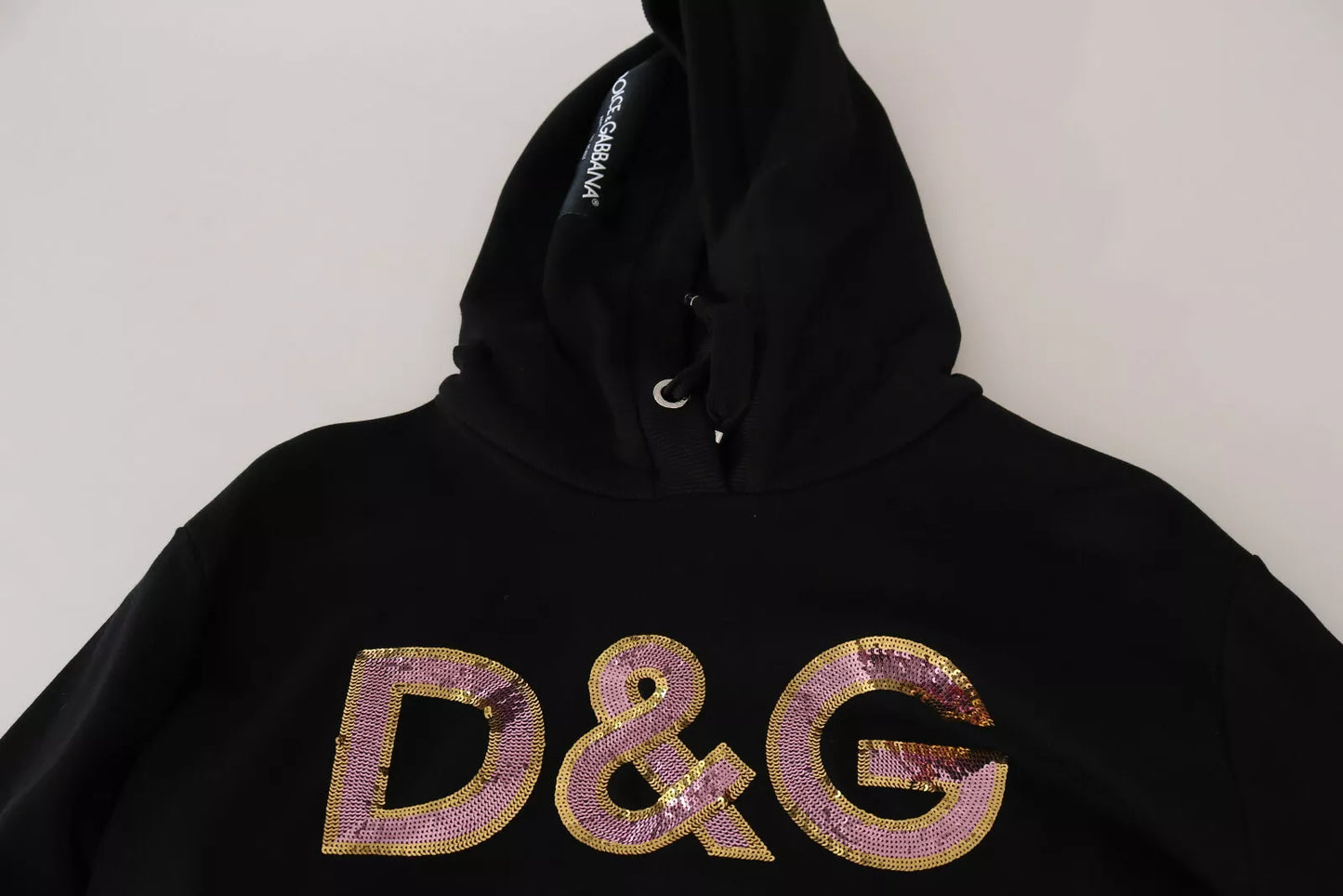  - DG Sequined Hooded Pullover Sweater