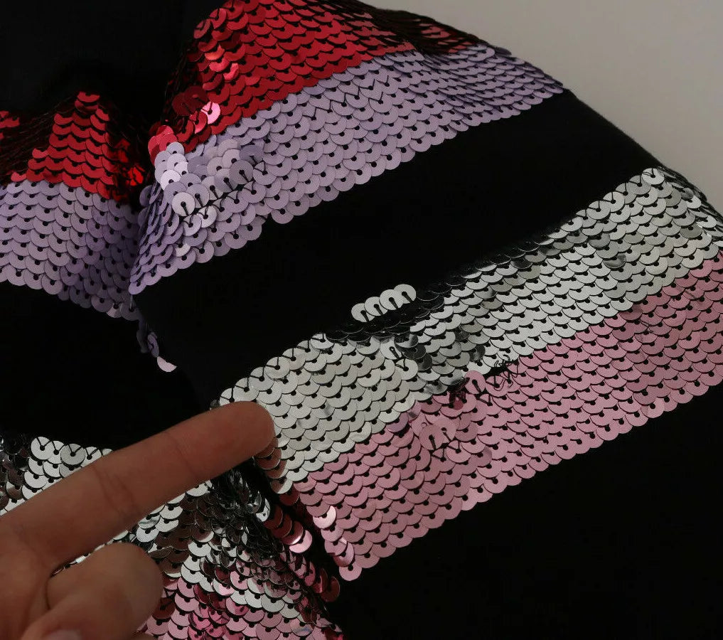 D&G Sequined Hooded Pullover Sweater