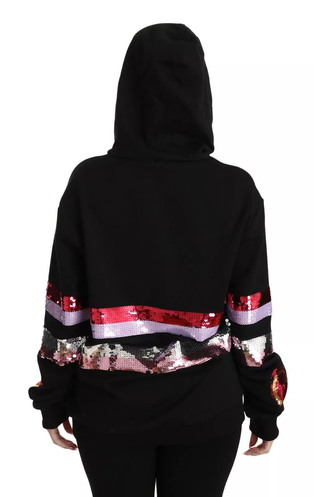 D&G Sequined Hooded Pullover Sweater