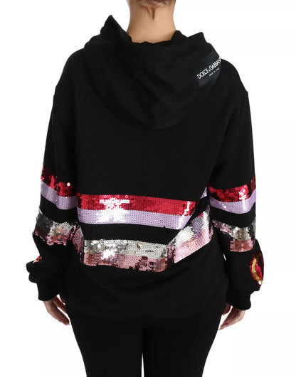  - DG Sequined Hooded Pullover Sweater