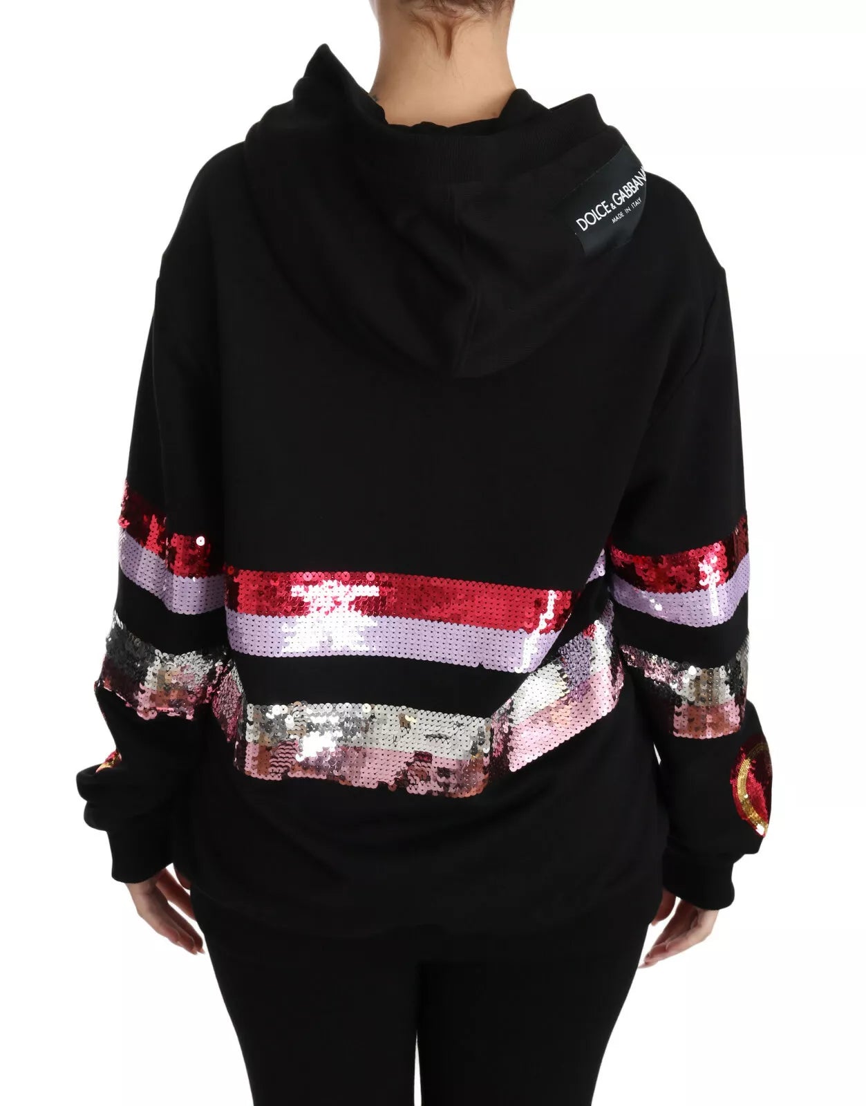 D&G Sequined Hooded Pullover Sweater