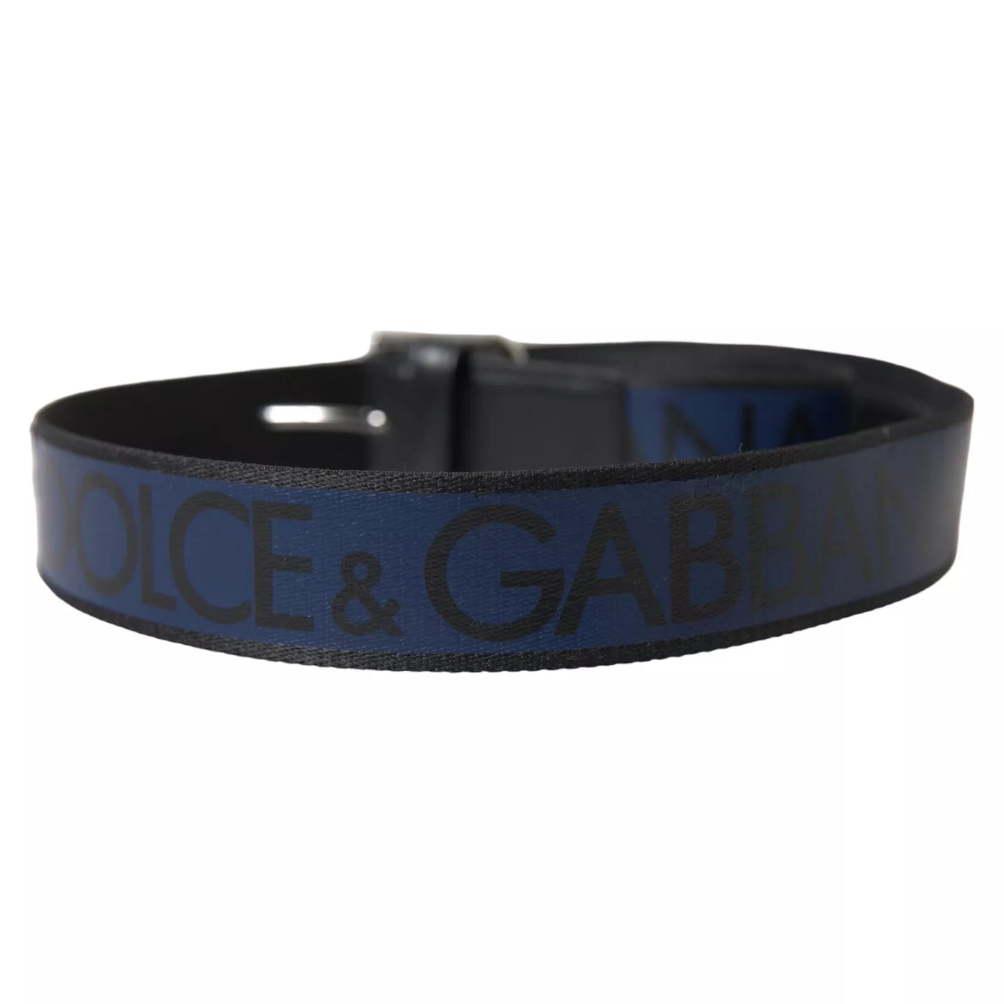  - Black Blue Logo Silver Metal Buckle Belt