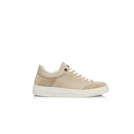  - Beige Leather Women Sneaker