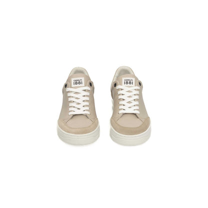  - Beige Leather Women Sneaker