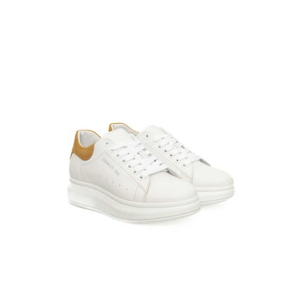  - White Leather Women Sneaker