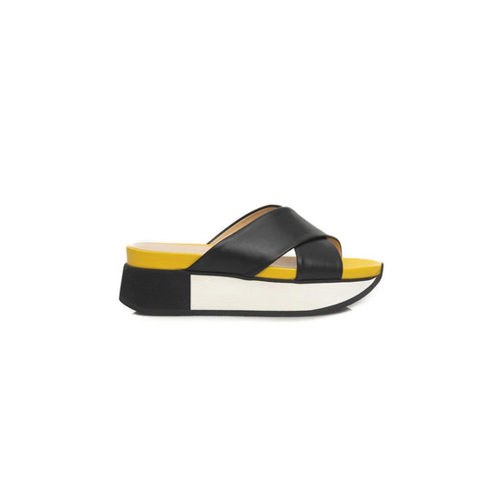  - Black Leather Women Sandal