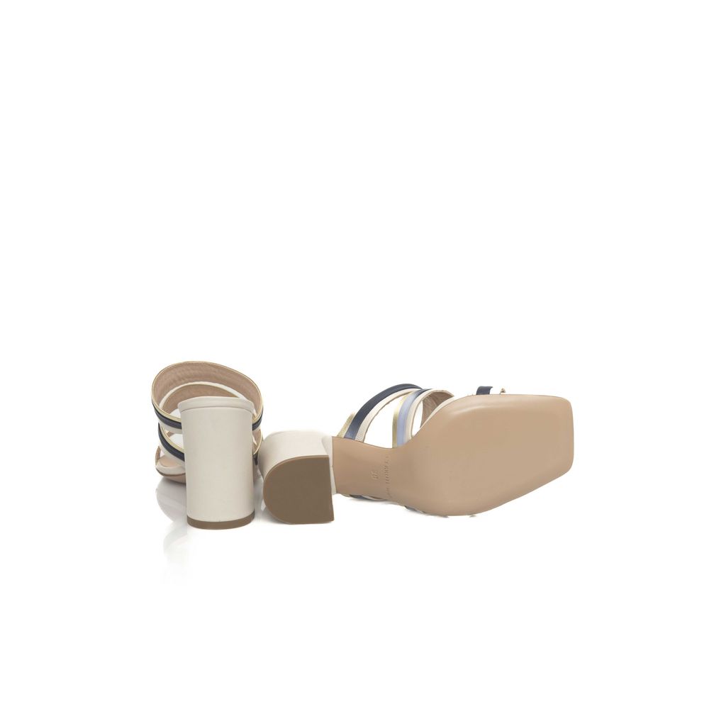  - White Goat Leather Women Sandal