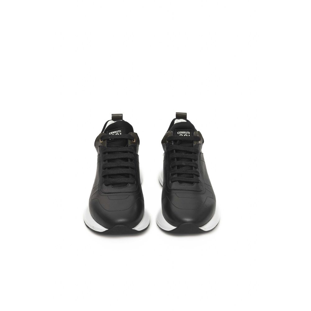  - Black Leather Women Sneaker