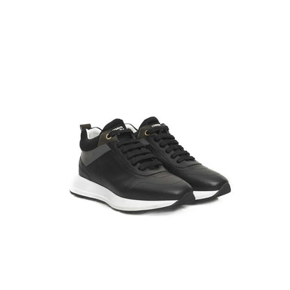  - Black Leather Women Sneaker