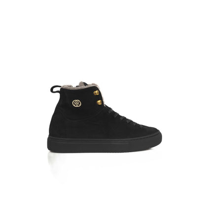  - Black Leather Women Sneaker