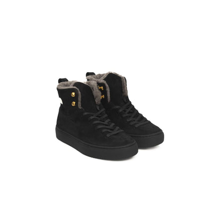  - Black Leather Women Sneaker