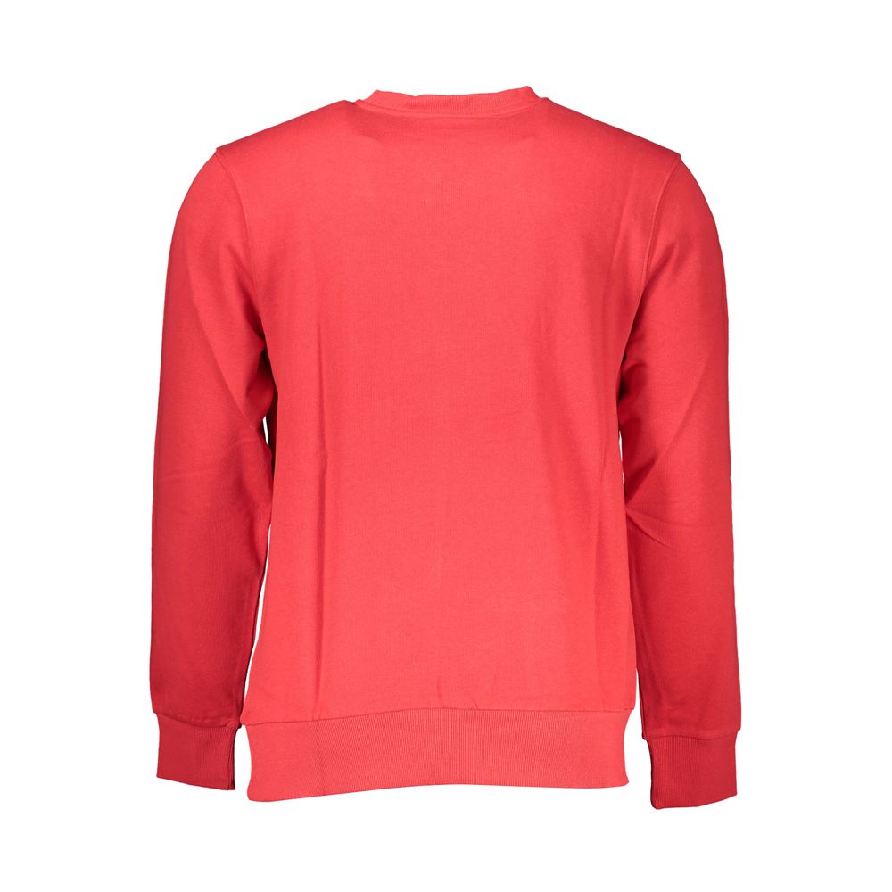 Red Cotton Long Sleeve Sweatshirt