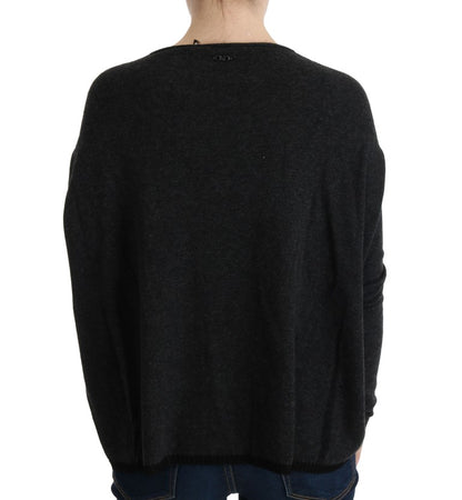  - Elegant Gray Crewneck Sweater