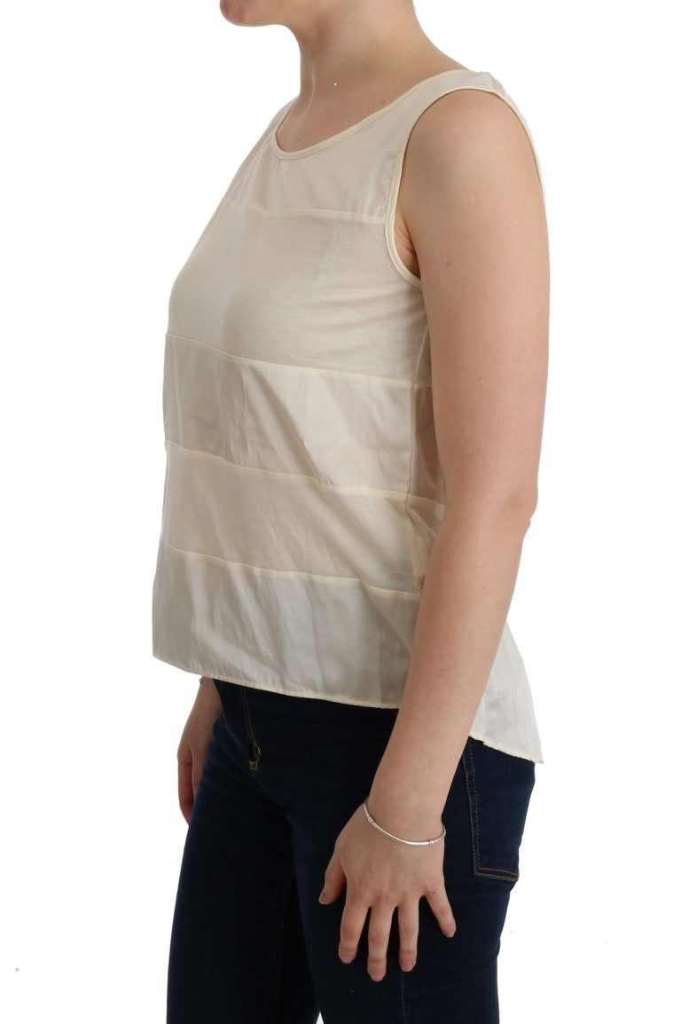  - Beige Sleeveless Modal Top - Elevated Basics