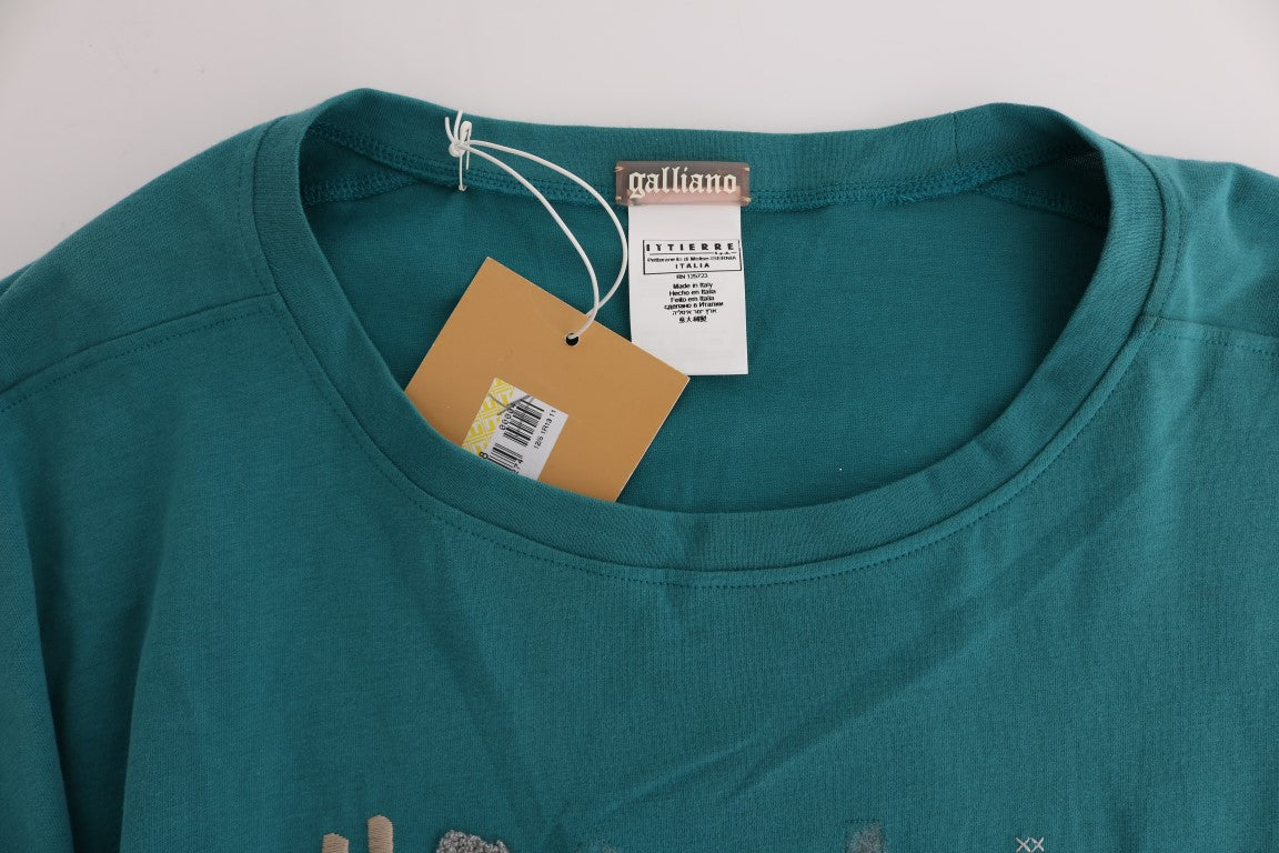 Elegant Crewneck Cotton Sweater in Green - The Luxe Alliance