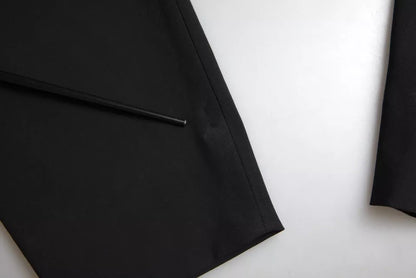 Dolce & Gabbana Black Wool Stretch Strapless Jumpsuit