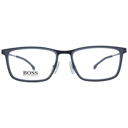 Hugo Boss Men’s Optical Frames – Grey Rectangle Frame, 56mm
