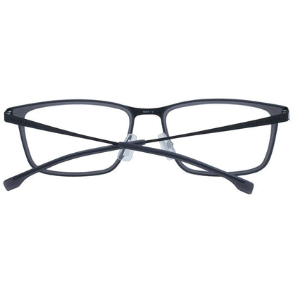Hugo Boss Men’s Optical Frames – Grey Rectangle Frame, 56mm