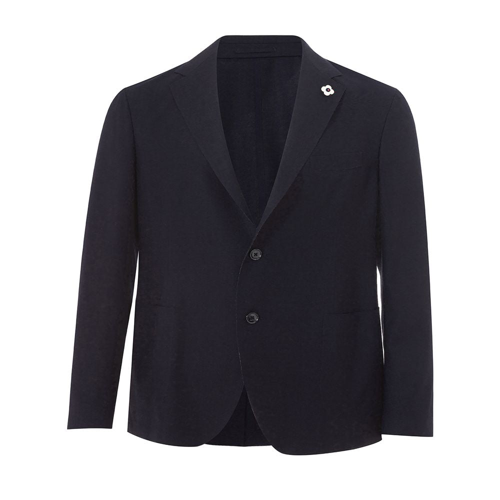 Elegant Blue Cotton Lardini Jacket - The Luxe Alliance