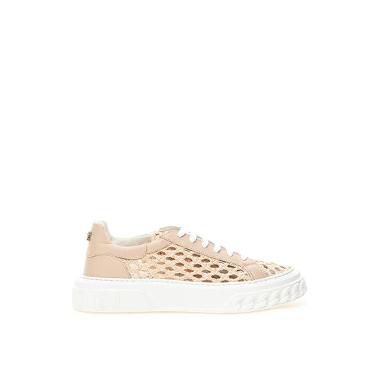  - Casadei Chic Beige Leather Sneakers