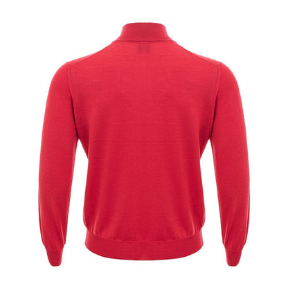 Elegant Crimson Wool T-Shirt for Men - The Luxe Alliance