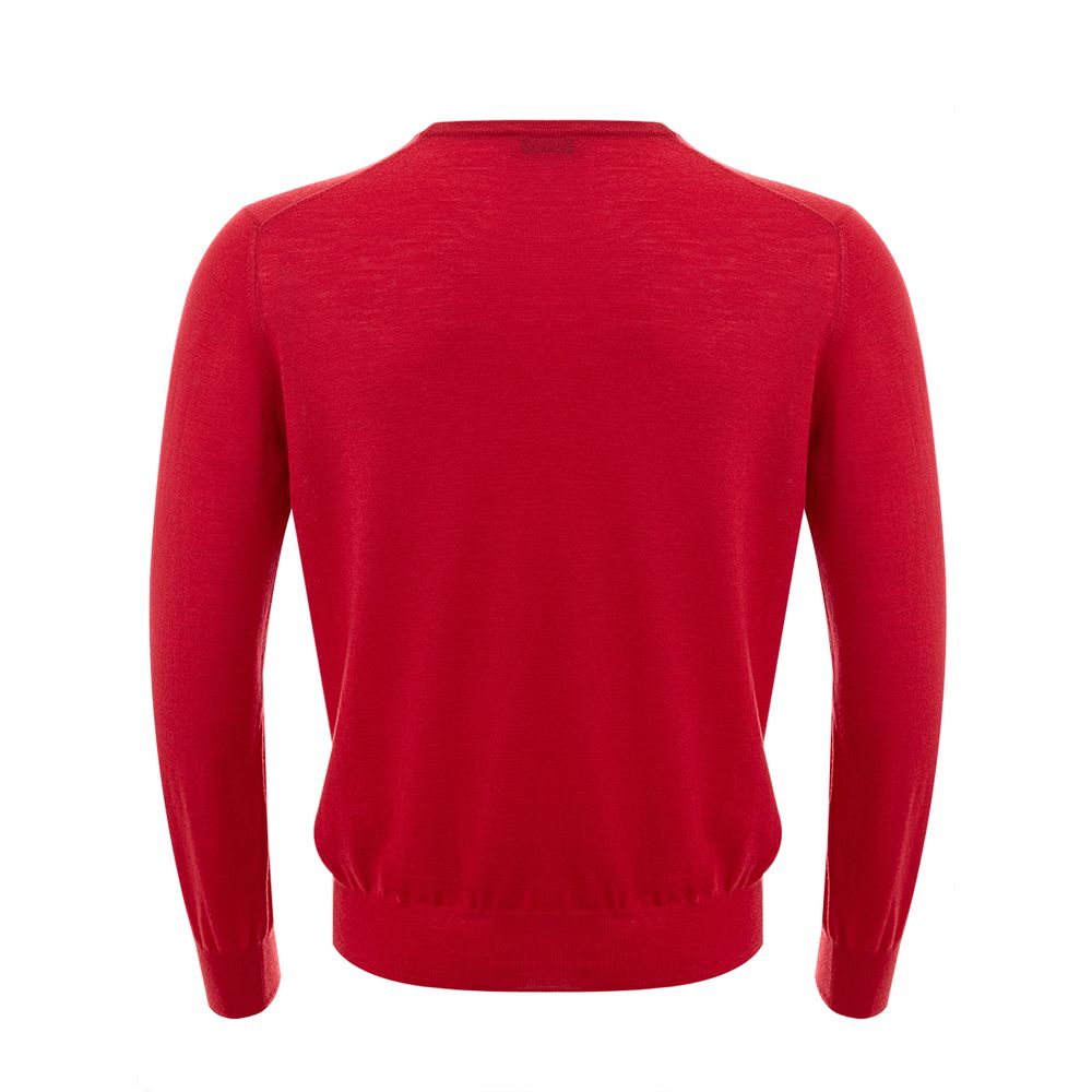 Elegant Red Wool Sweater for Men - The Luxe Alliance