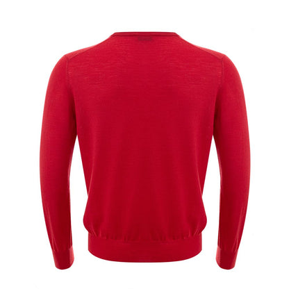 Elegant Red Wool Sweater for Men - The Luxe Alliance