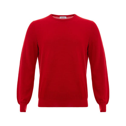 Gran Sasso Red Cotton Sweater - The Luxe Alliance