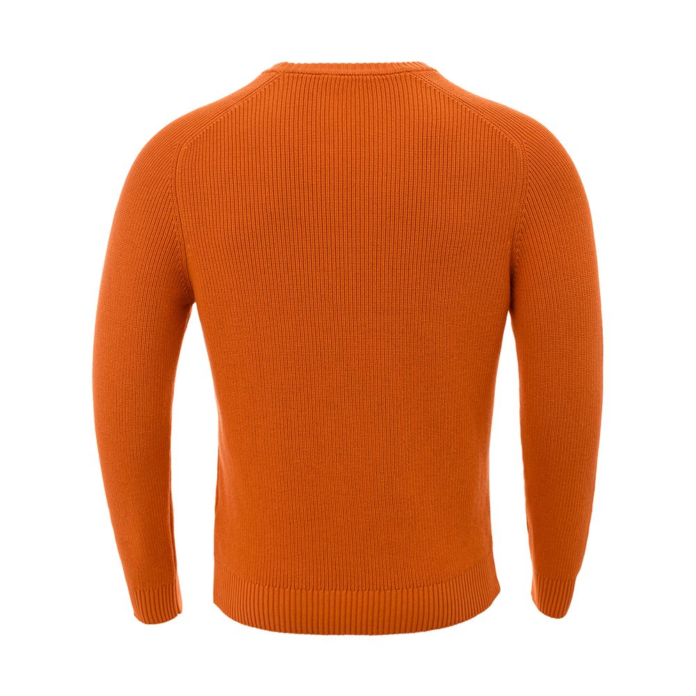 Italian Cotton Chic Orange Sweater - The Luxe Alliance