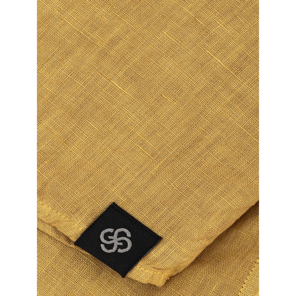  - Gold Linen Elegance Men's Shirt