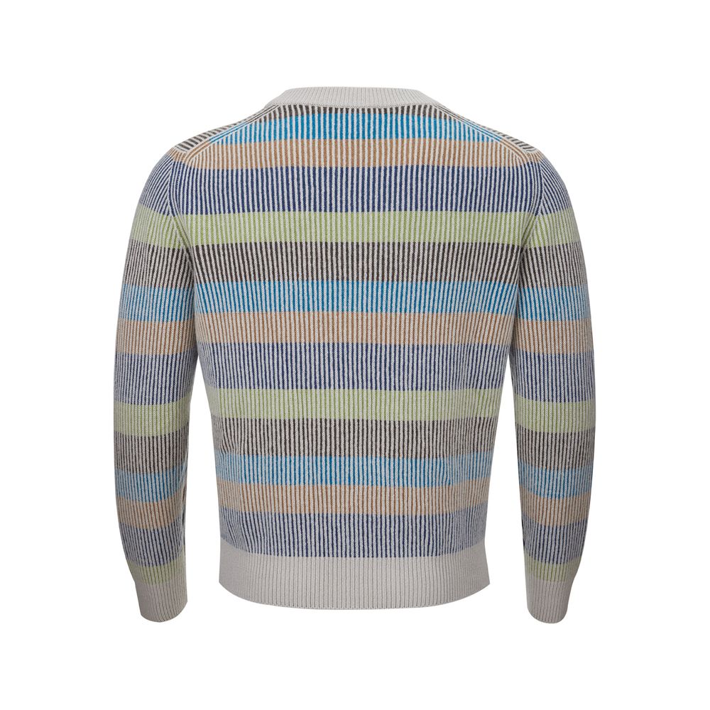  - Elegant Multicolor Cashmere Sweater for Men