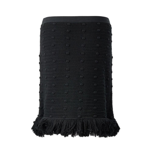  - Elegant Black Cotton Skirt