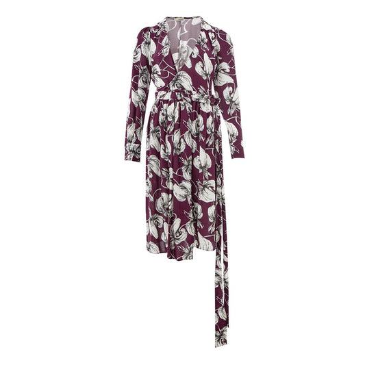  - Elegant Purple Viscose Dress