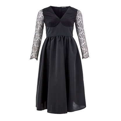  - Elegant Black Polyester Dress