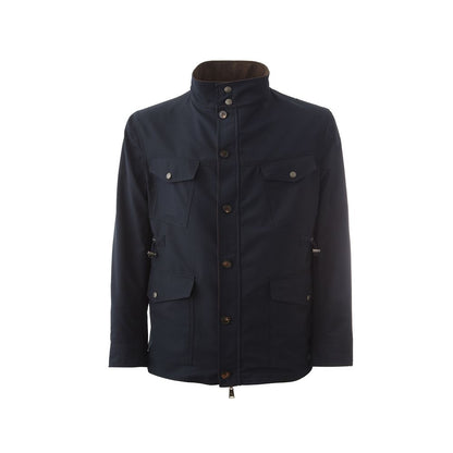  - Elegant Wool Blue Jacket for Men