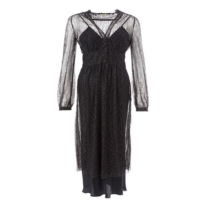  - Elegant Black Nylon Dress