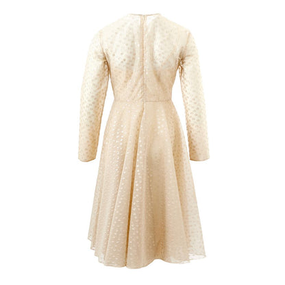  - Beige Cotton Elegance Dress