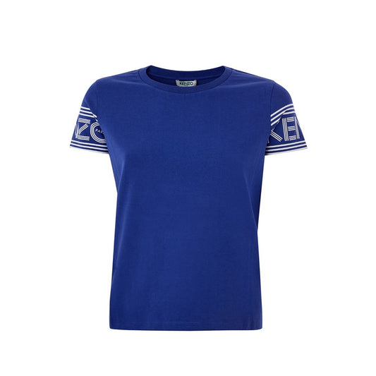  - Chic Blue Cotton Tee for Stylish Comfort