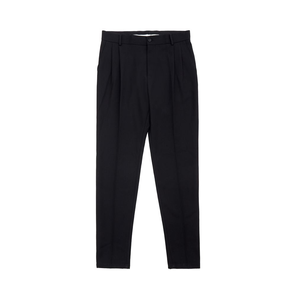 Elegant Polyester Black Pants for Men - The Luxe Alliance