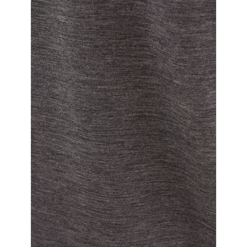  - Elegant Gray Woolen Designer T-Shirt