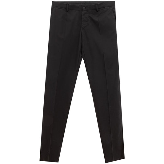  - Sleek Black Wool Trousers for Men