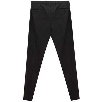  - Sleek Black Wool Trousers for Men