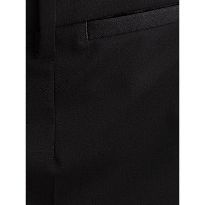  - Sleek Black Wool Trousers for Men