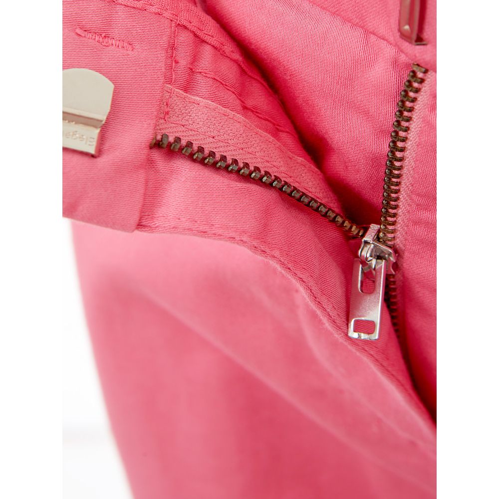  - Elegant Cotton Pink Trousers for Sophisticated Style