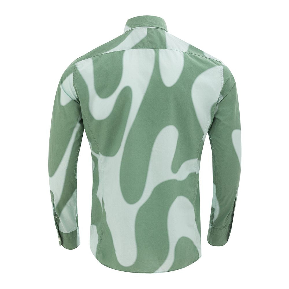  - Elegant Green Cotton Shirt for Men