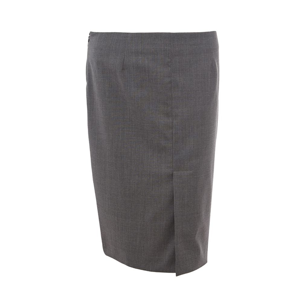  - Chic Gray Wool Pencil Skirt