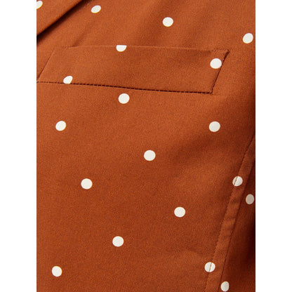  - Chic Cotton Brown Jacket for the Modern Woman